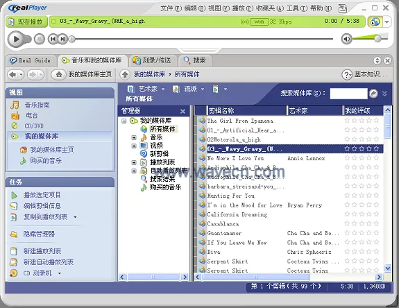 Real One Player Media Library